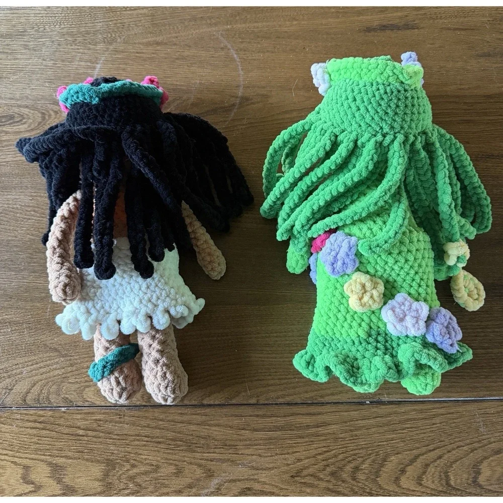 Handmade Crochet Moana & Te Fiti Doll Set 12